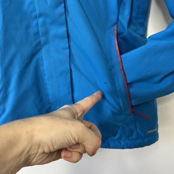 Salomon Blue AdvancedSkin Dry 10K Hooded Snowboard Jacket - Picture 5 of 5